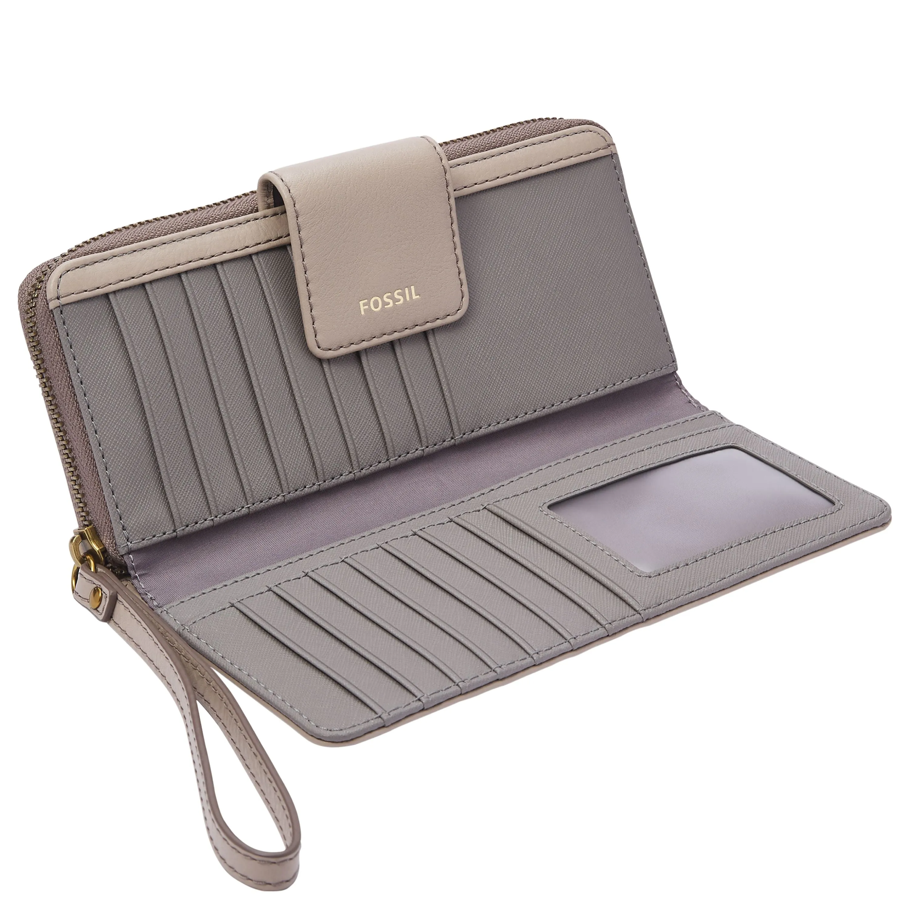 Fossil Women's Madison Leather Zip Clutch