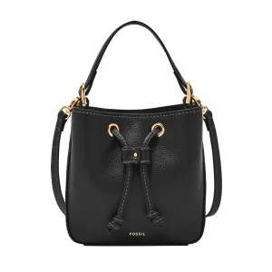 Fossil Women's Tessa LiteHide Leather Small Bucket Crossbody