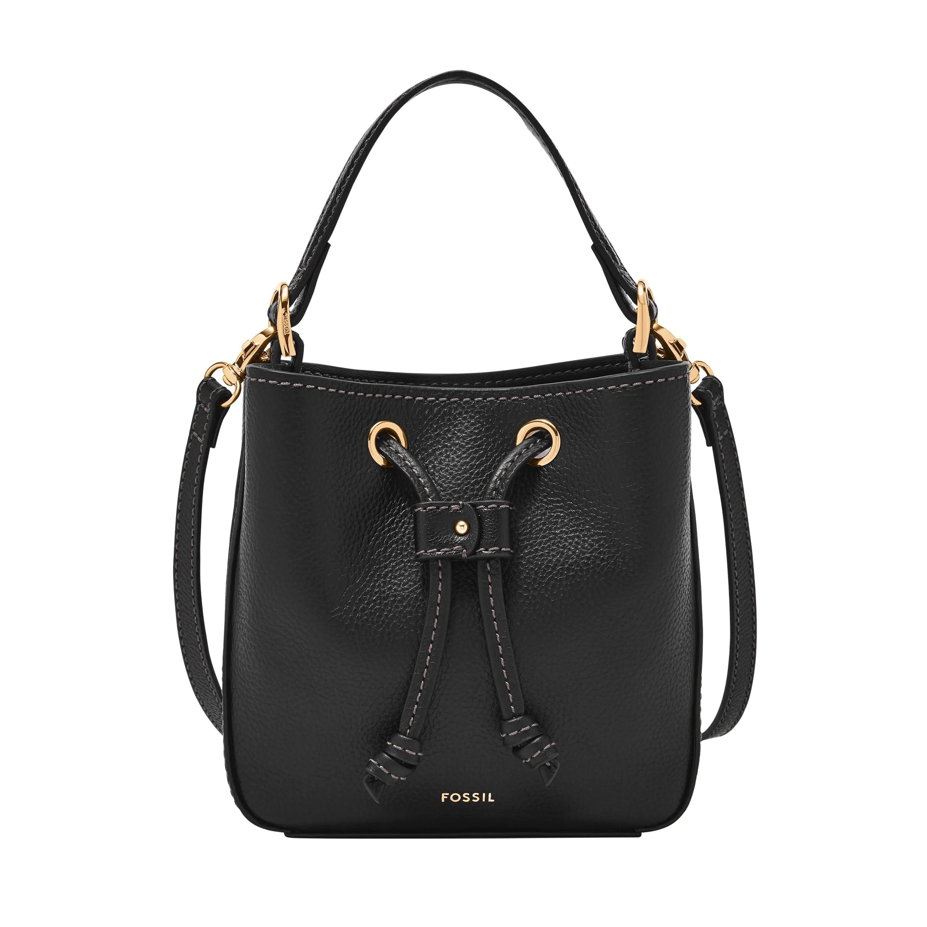 Fossil Women's Tessa LiteHide Leather Small Bucket Crossbody