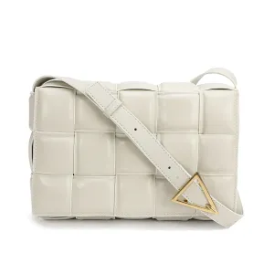 Full-Grain Woven Lambskin Leather Puffy Bag