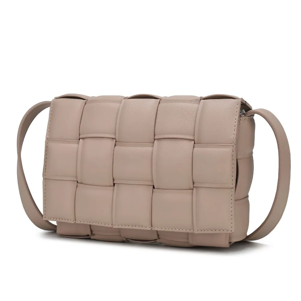 Ginger Woven Vegan Leather Women’s Shoulder Bag