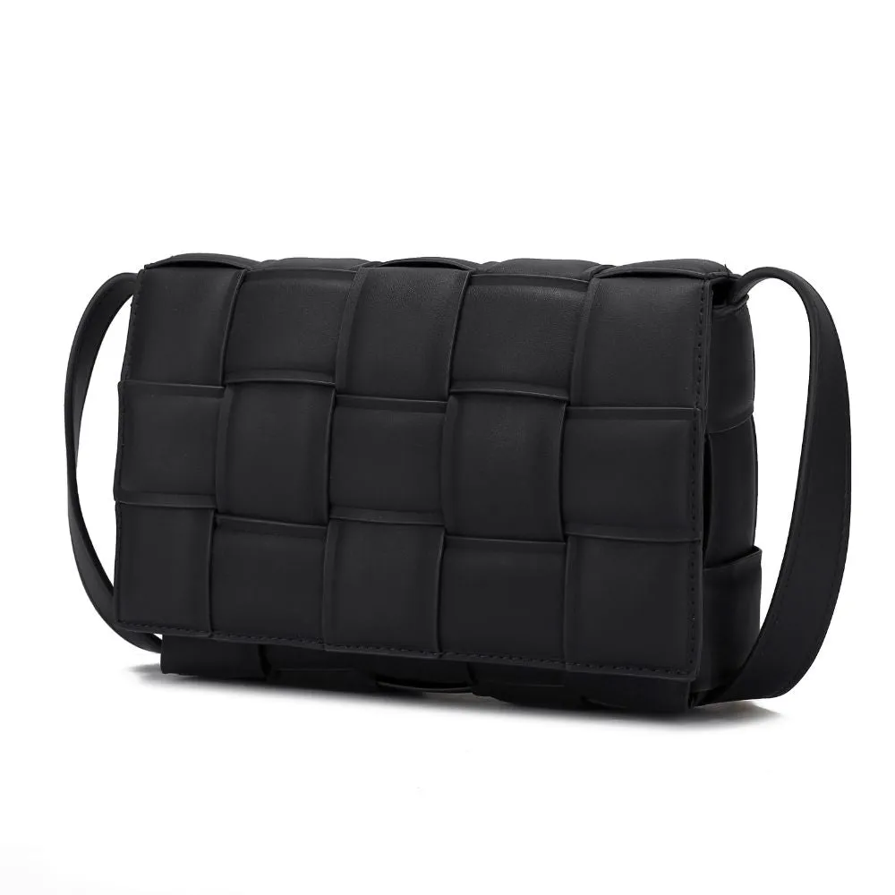 Ginger Woven Vegan Leather Women’s Shoulder Bag