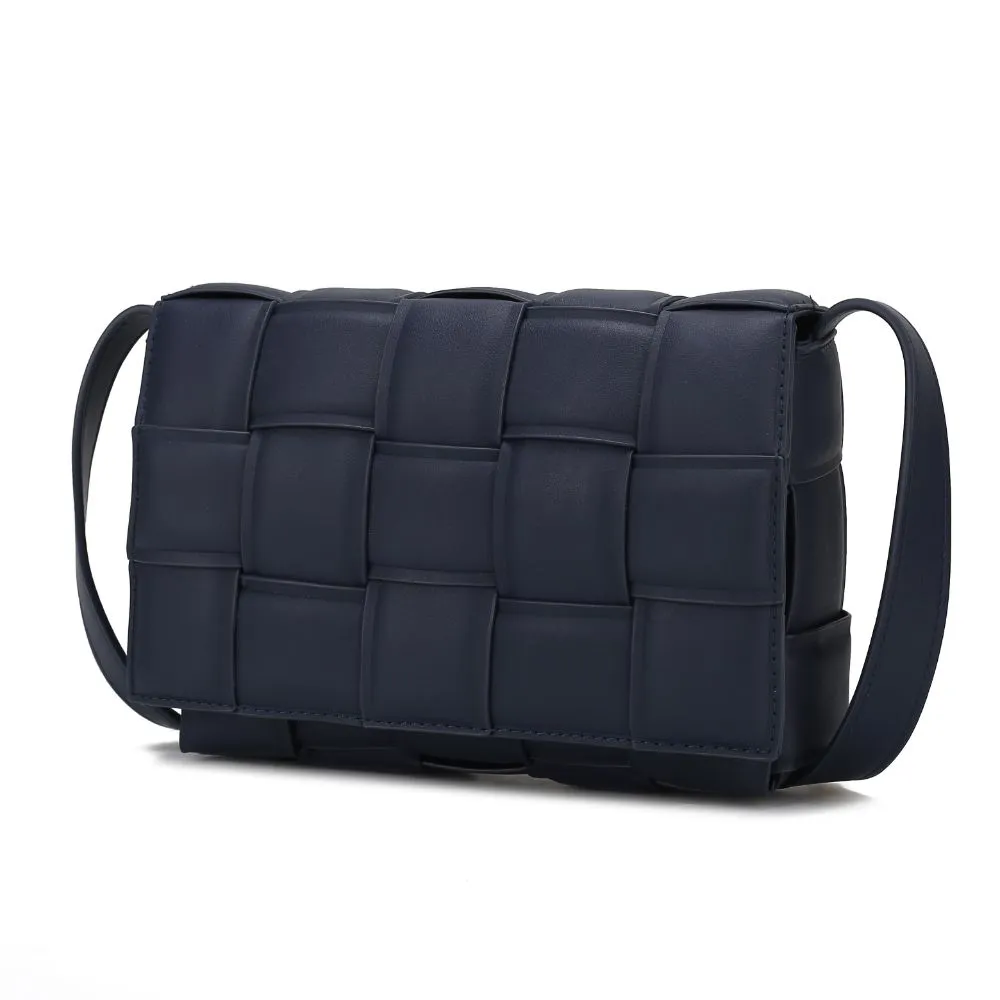Ginger Woven Vegan Leather Women’s Shoulder Bag