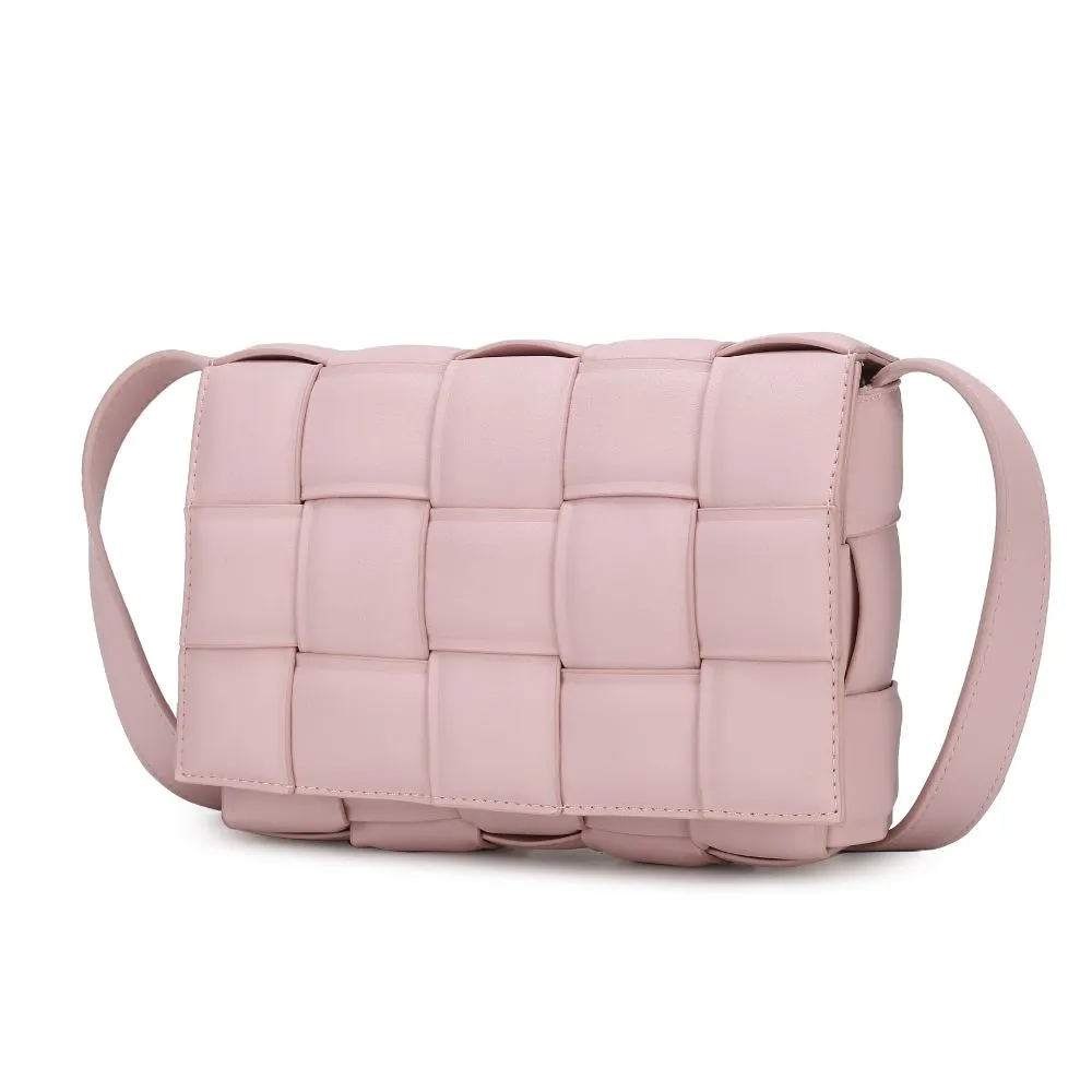 Ginger Woven Vegan Leather Women’s Shoulder Bag