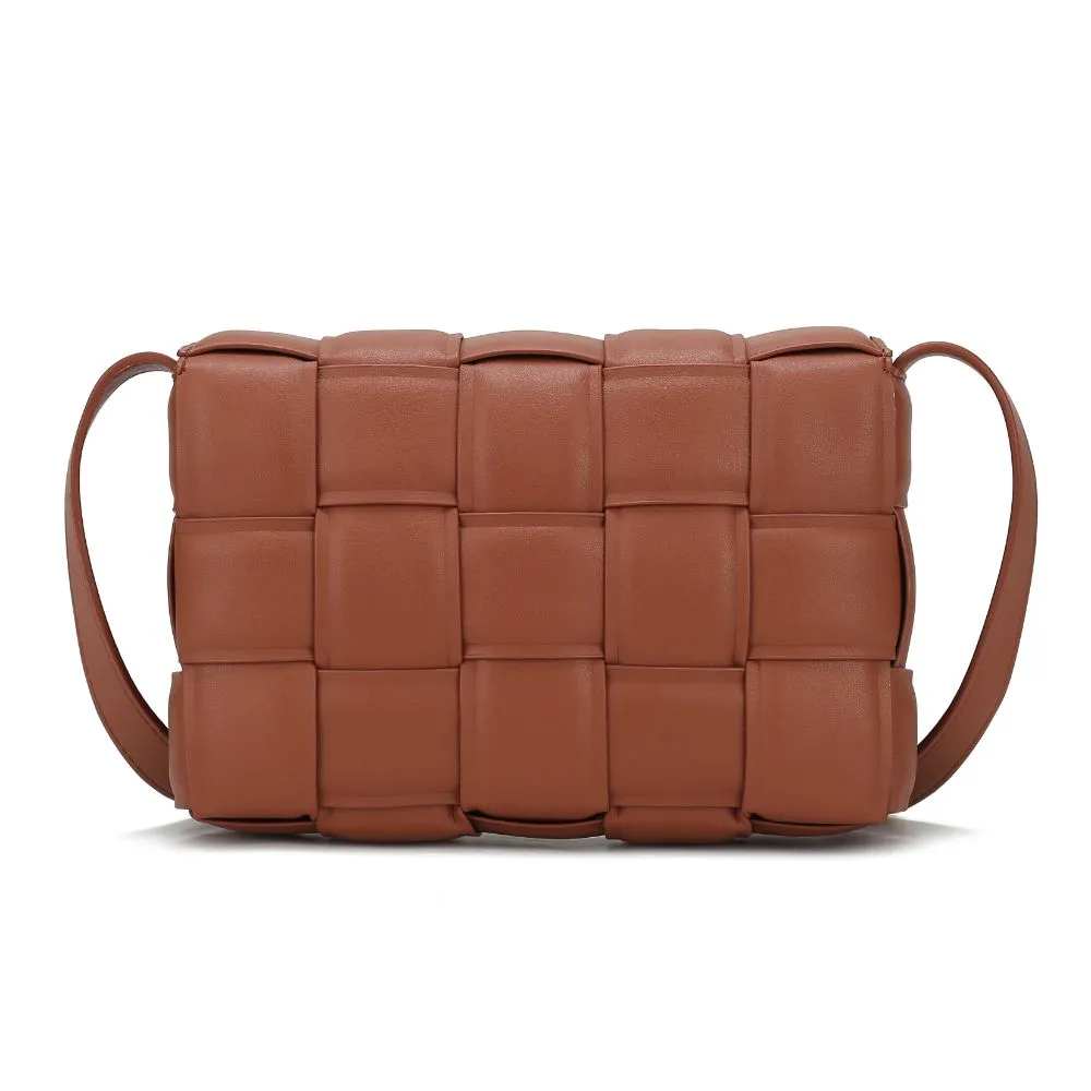 Ginger Woven Vegan Leather Women’s Shoulder Bag