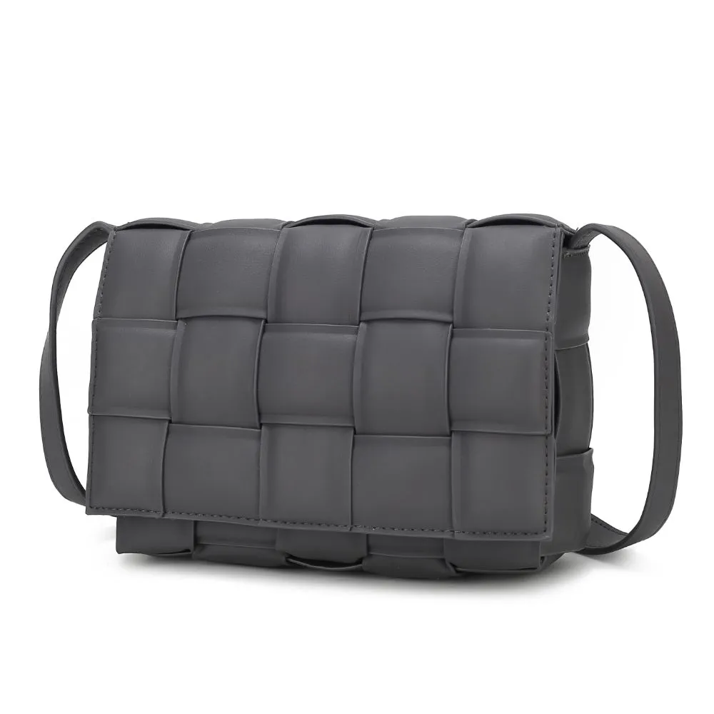 Ginger Woven Vegan Leather Women’s Shoulder Bag