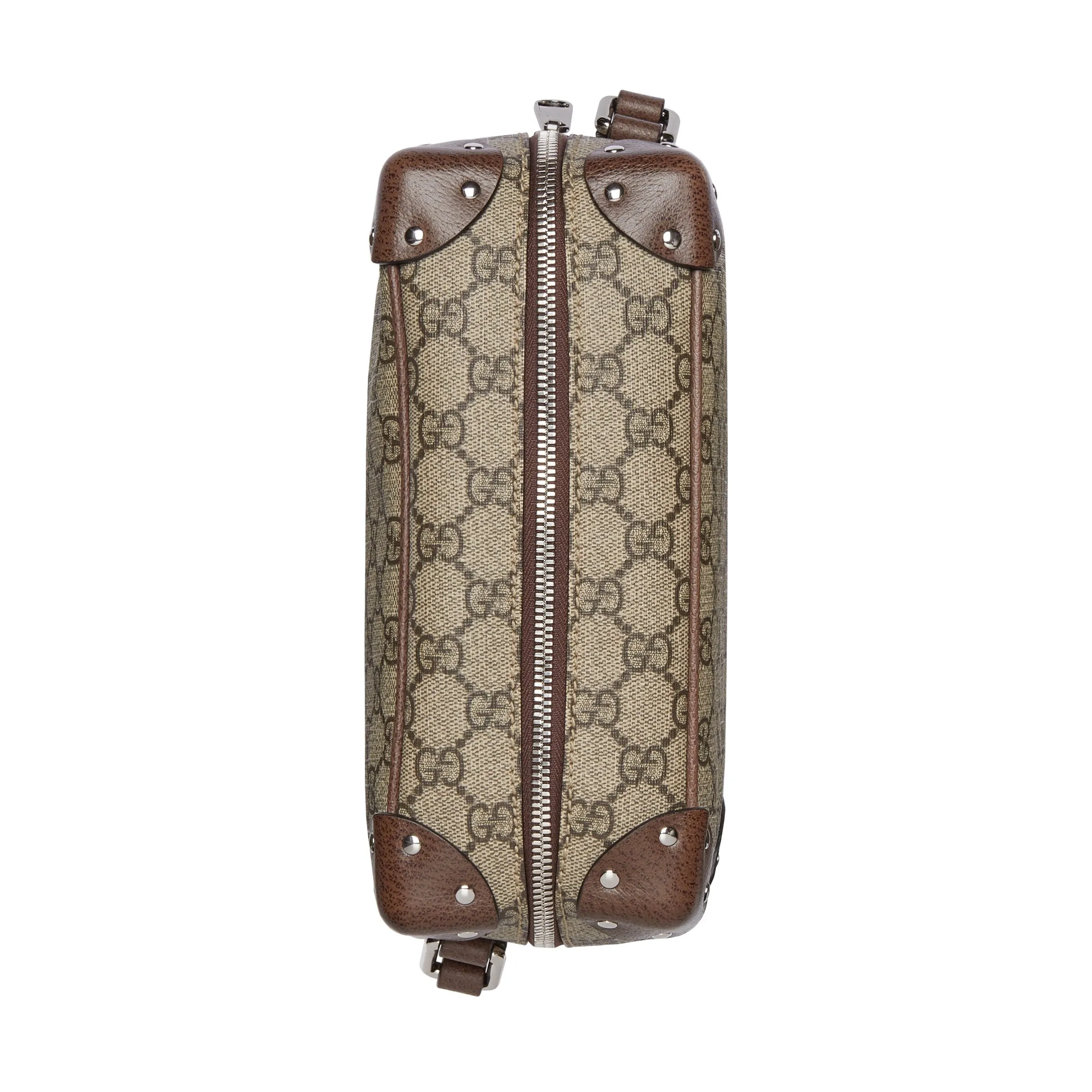 Gucci Gg Crossbody Bag With Leather Details