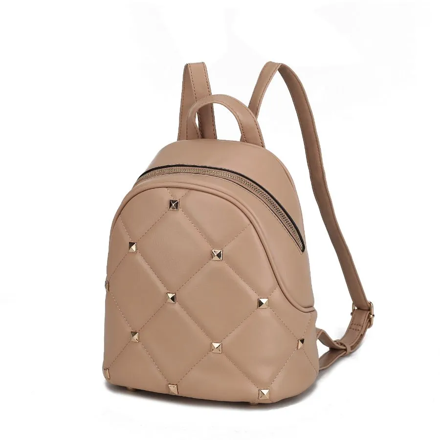 Hayden Quilted Vegan Leather with Studs Women’s Backpack