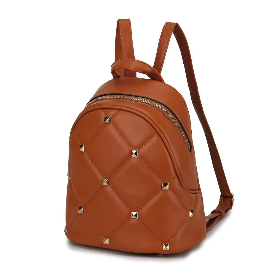 Hayden Quilted Vegan Leather with Studs Women’s Backpack