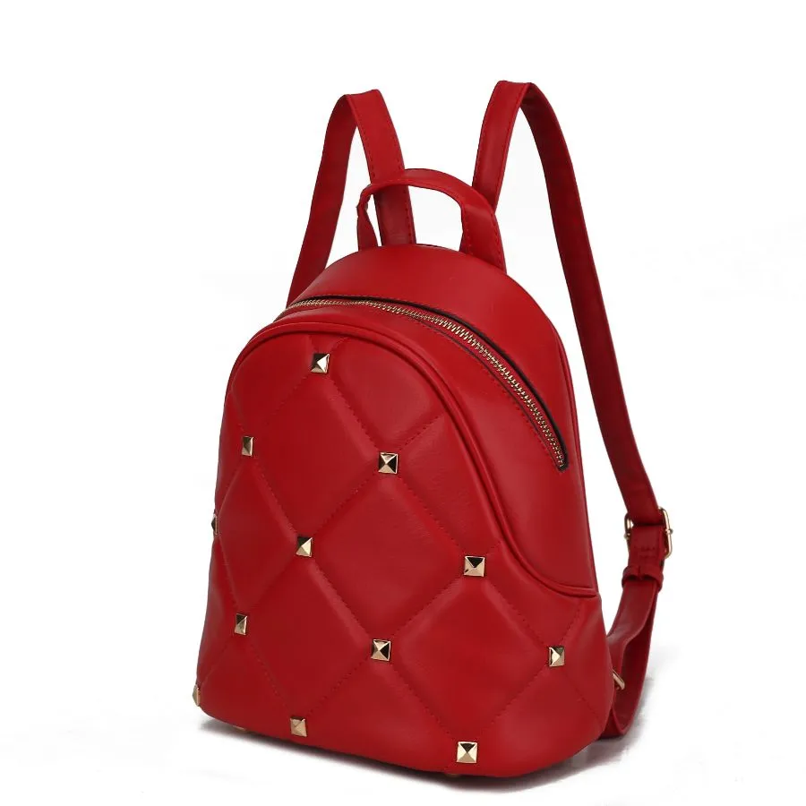 Hayden Quilted Vegan Leather with Studs Women’s Backpack