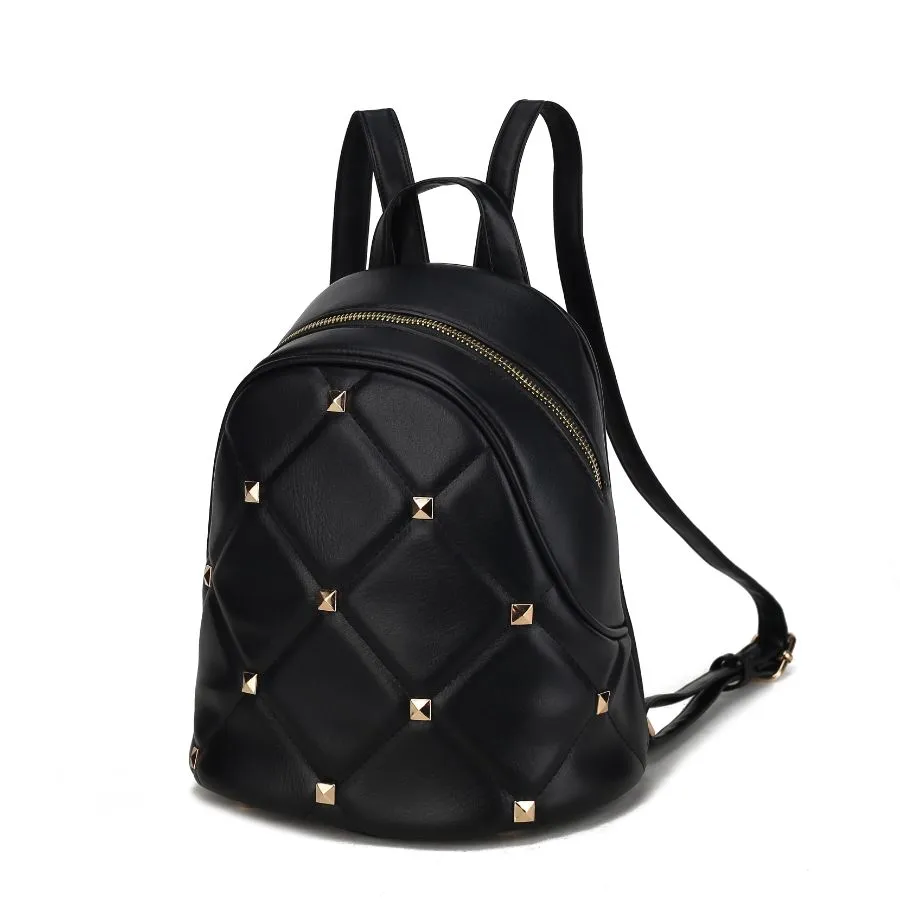 Hayden Quilted Vegan Leather with Studs Women’s Backpack