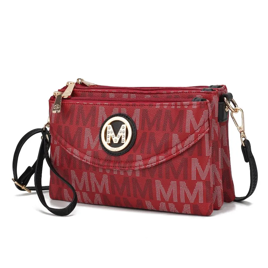 Ishani Five Compartments M Signature Crossbody Bag