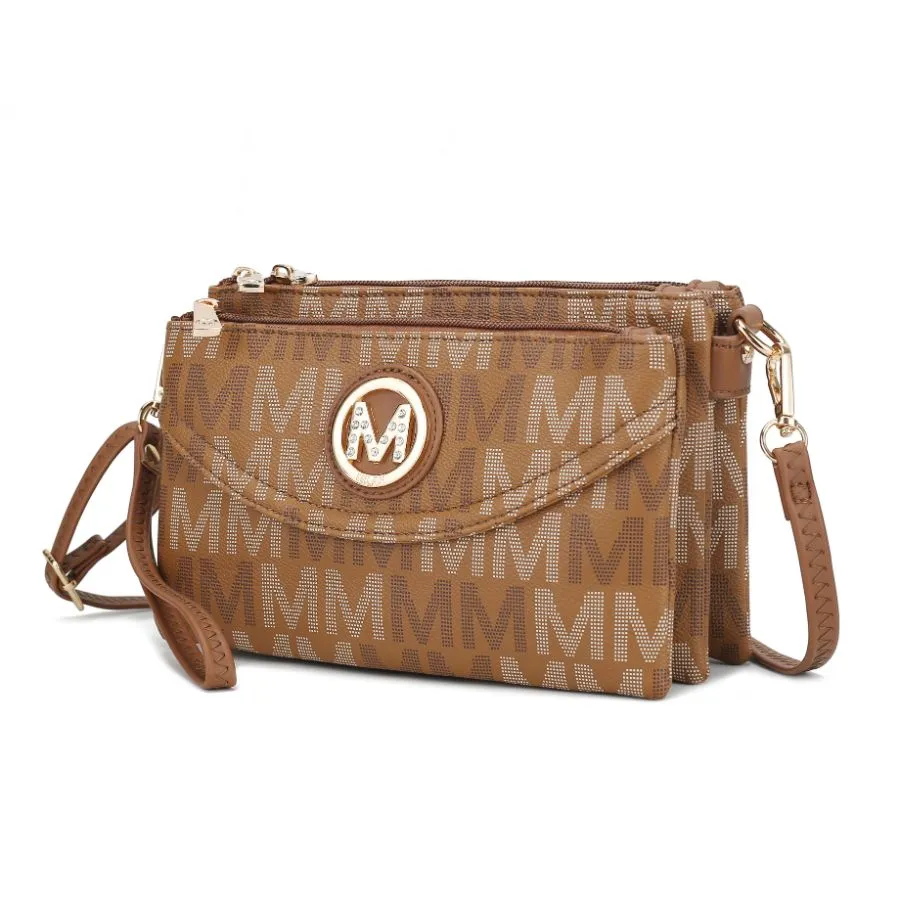 Ishani Five Compartments M Signature Crossbody Bag