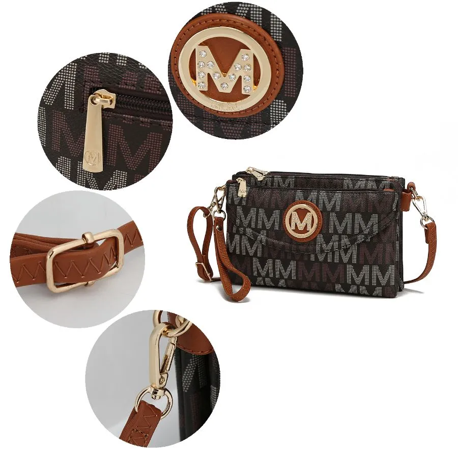 Ishani Five Compartments M Signature Crossbody Bag