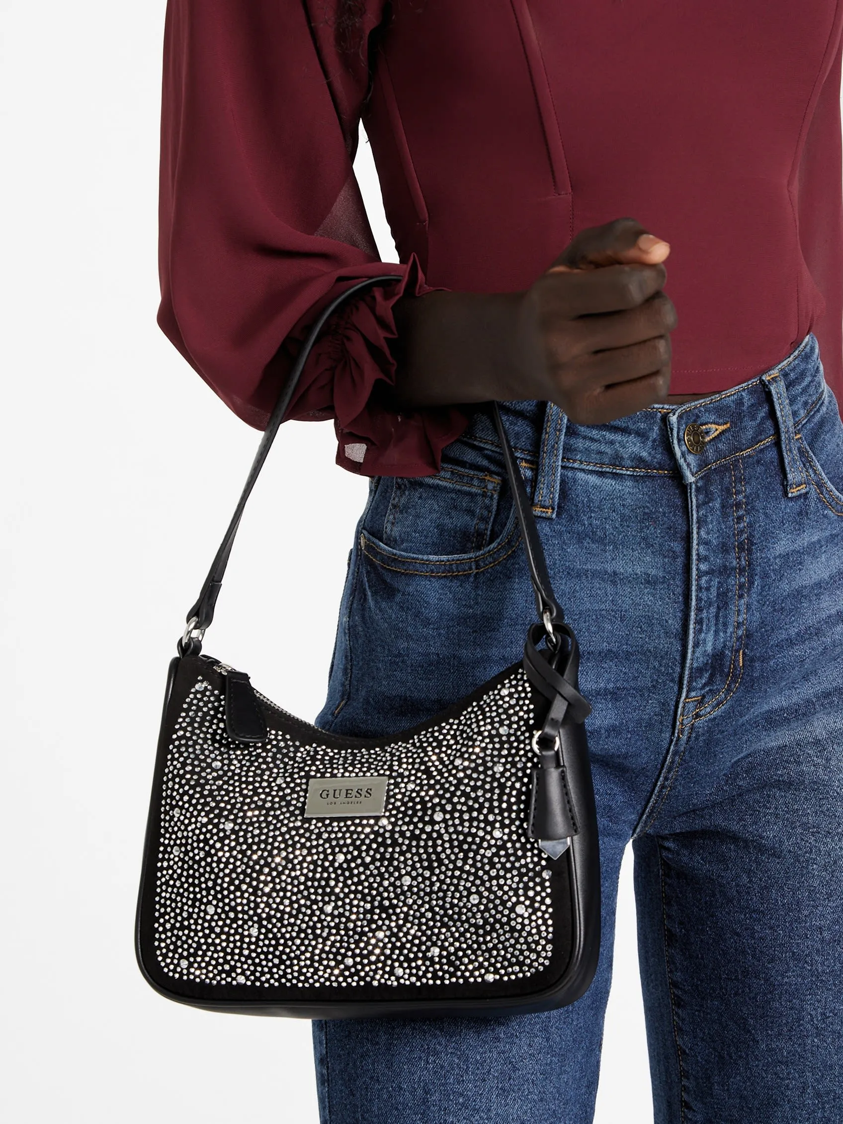 Issa Rhinestone Mini Shoulder Bag