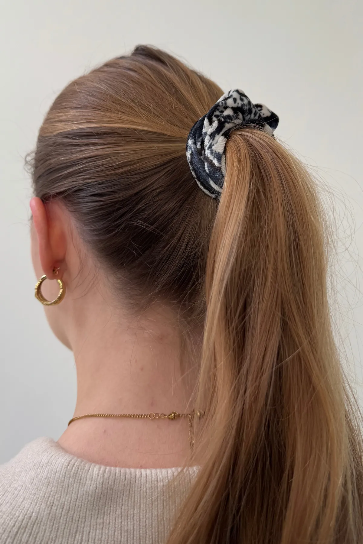 Leopard Scrunchie - Blue