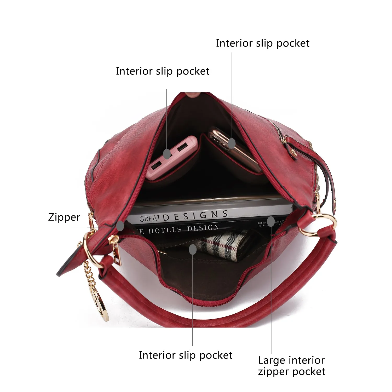 Lisanna Vegan Leather Hobo Handbag