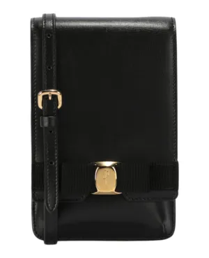 Logo Leather Convertible Crossbody Mobile Bag