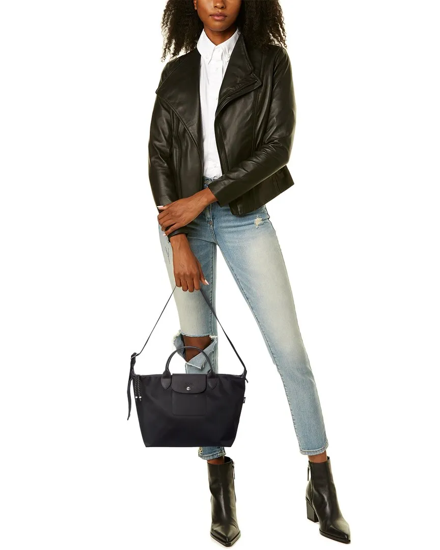 Longchamp Le Pliage Energy Nylon & Leather Short Handle Tote