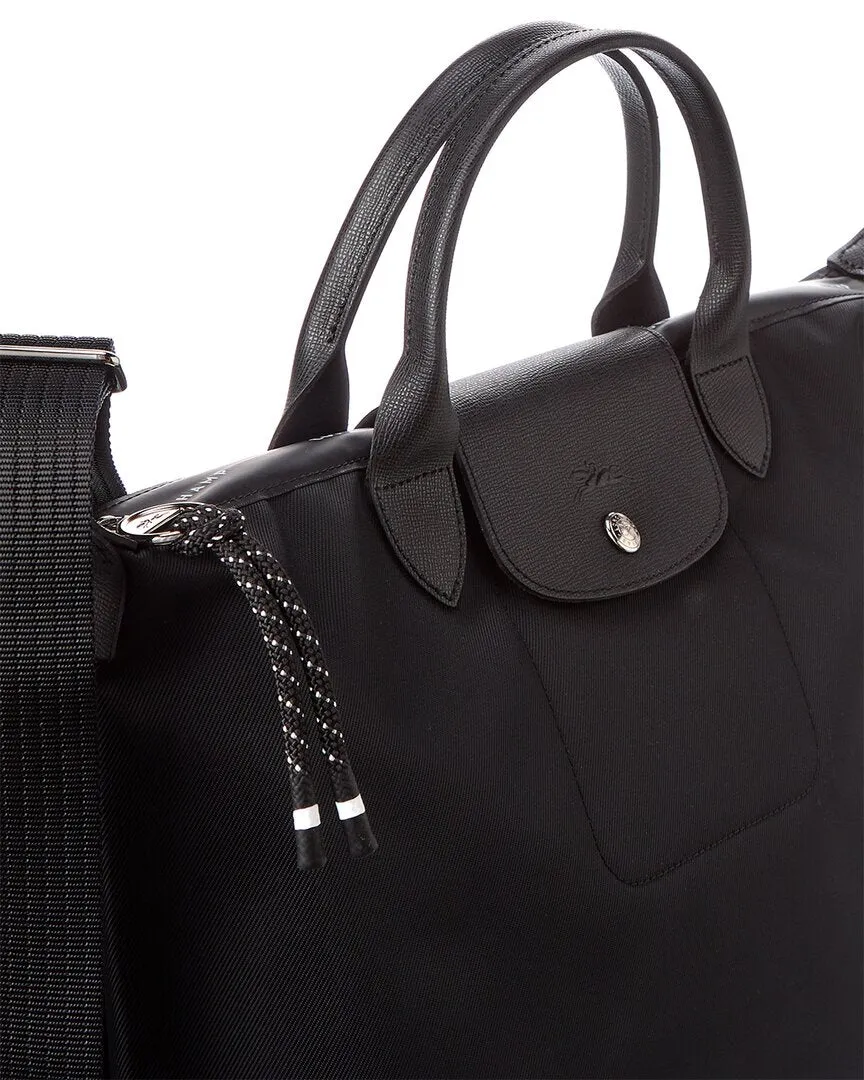 Longchamp Le Pliage Energy Nylon & Leather Short Handle Tote