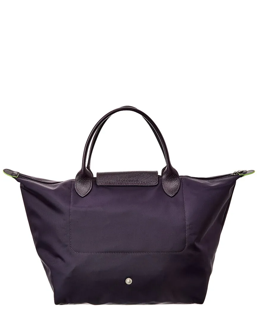 Longchamp Le Pliage Green Medium Canvas & Leather Shoulder Bag