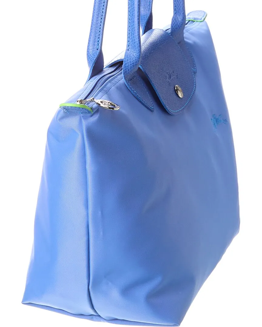 Longchamp Le Pliage Green Medium Canvas & Leather Tote