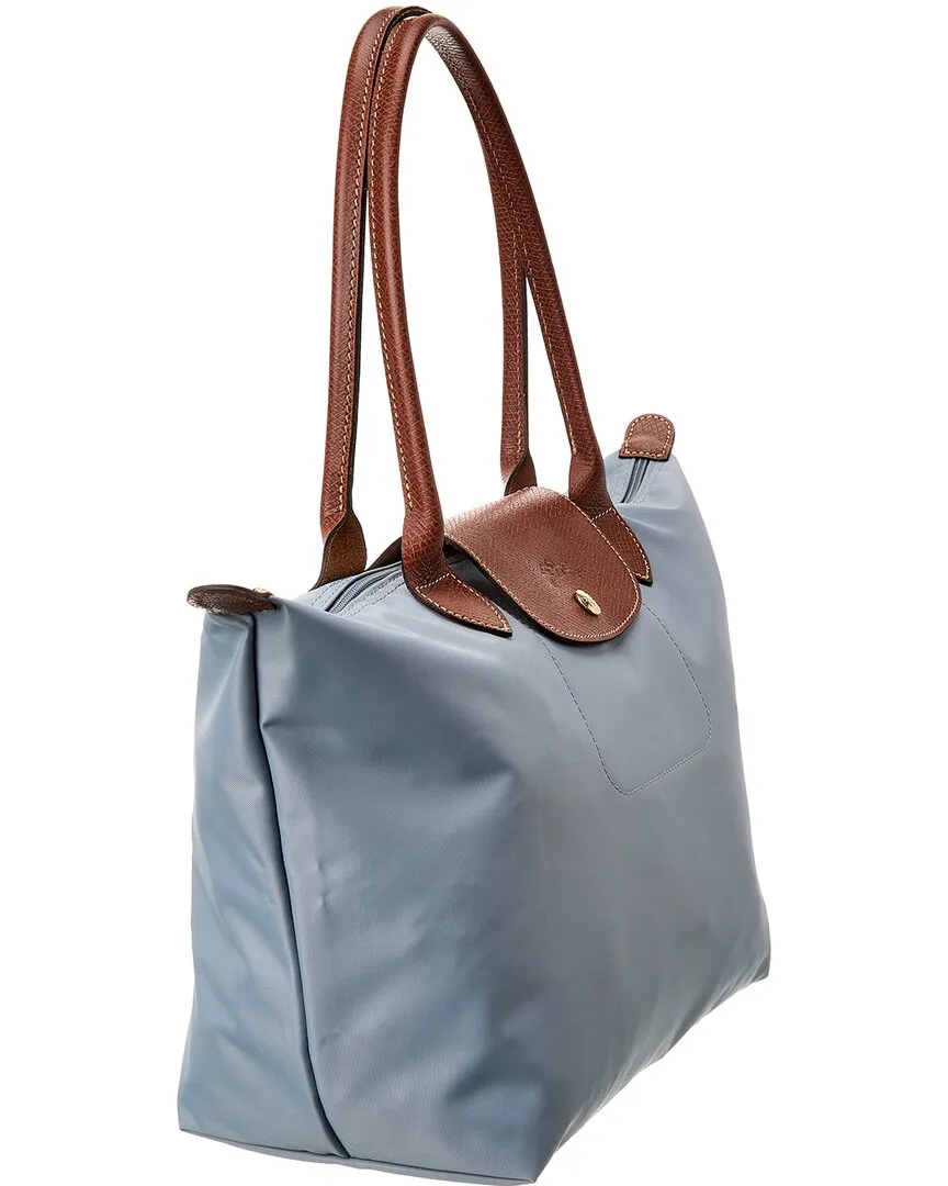 Longchamp Le Pliage Original Medium & Leather Long Handle Tote