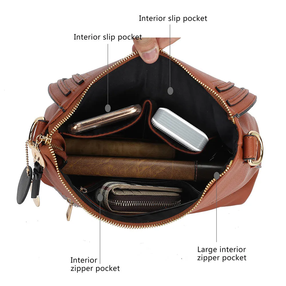 Maggie Vegan Leather Crossbody Handbag