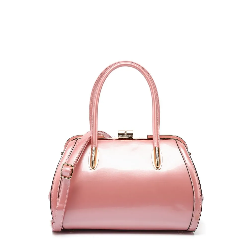 Marlene Patent Satchel Handbag