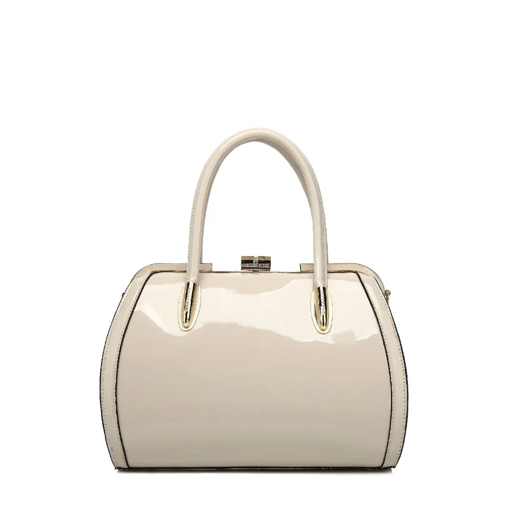 Marlene Patent Satchel Handbag