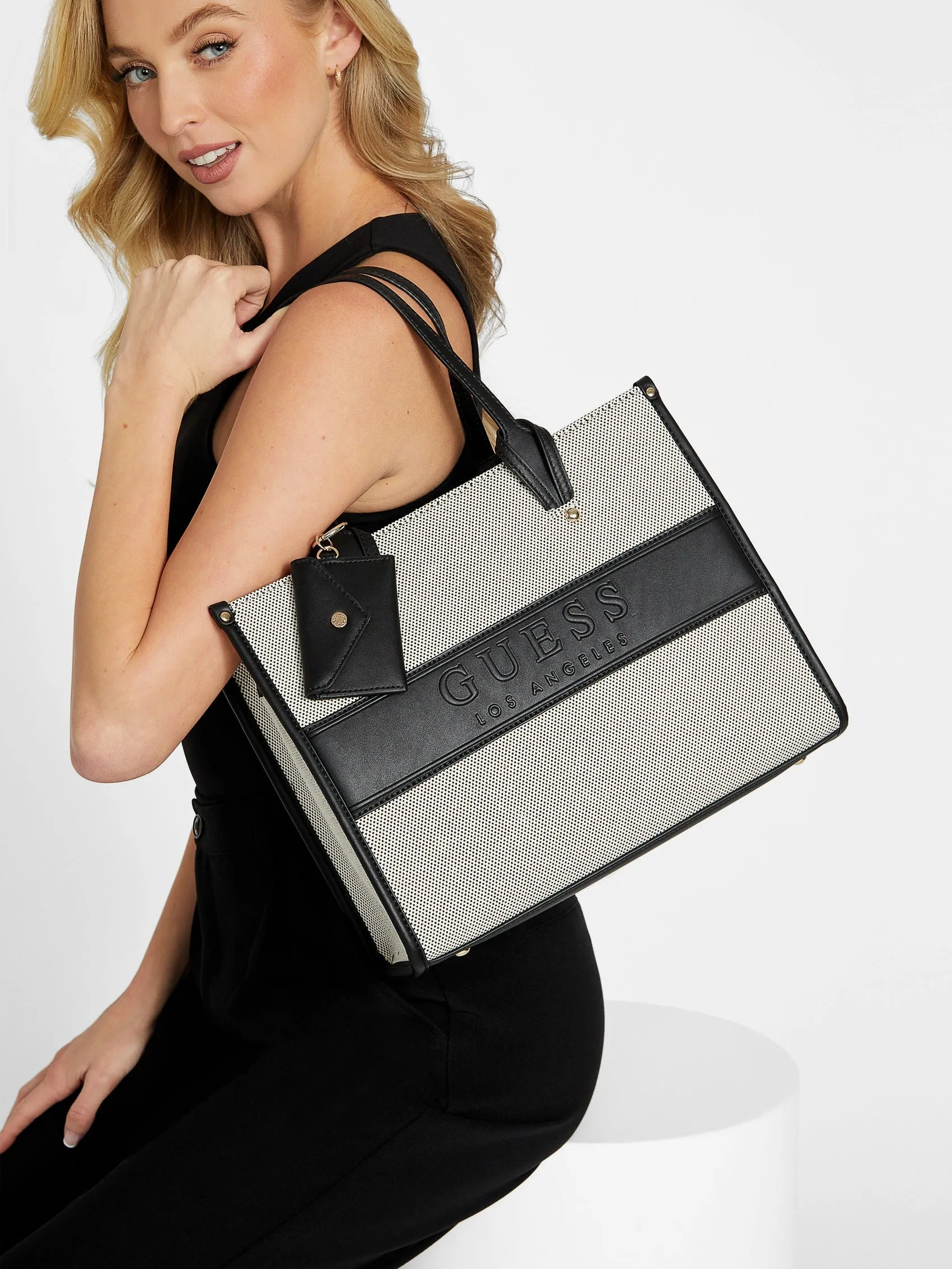 Maya Color-Block Canvas Tote