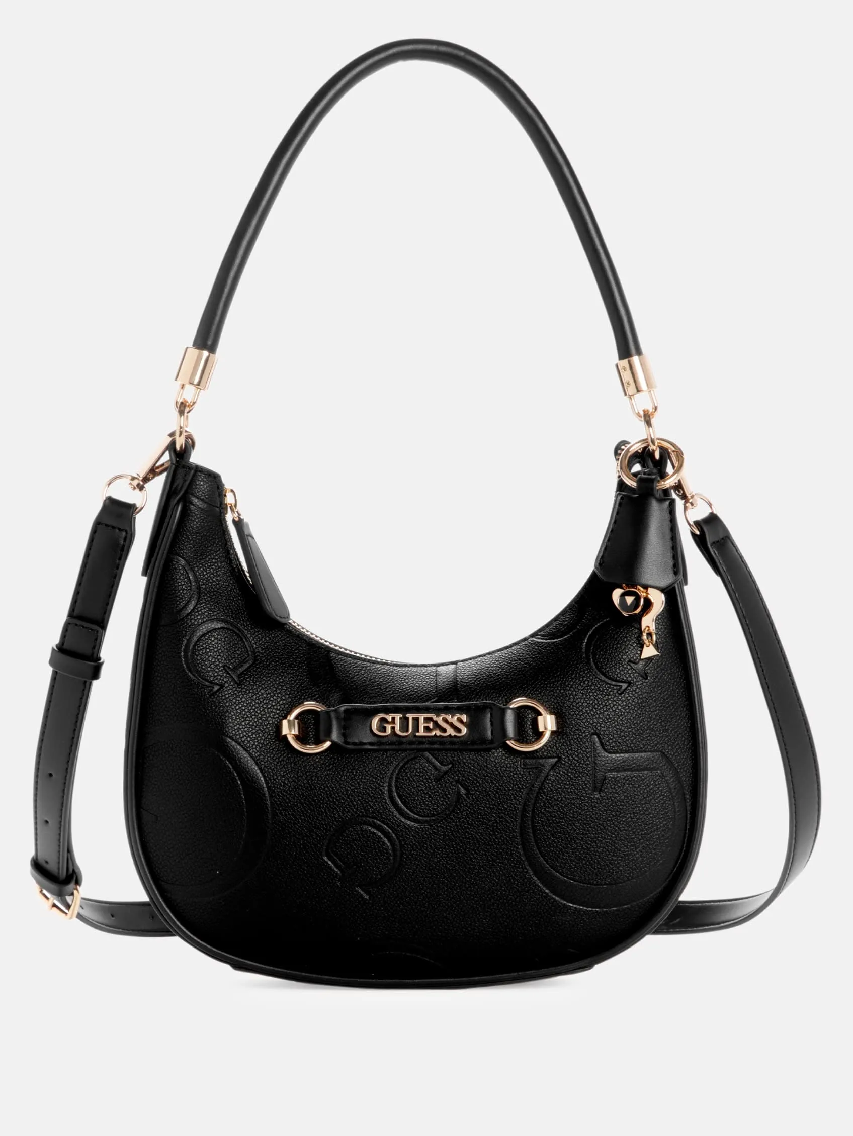 Mirandah Logo Zip-Top Shoulder Crossbody Bag
