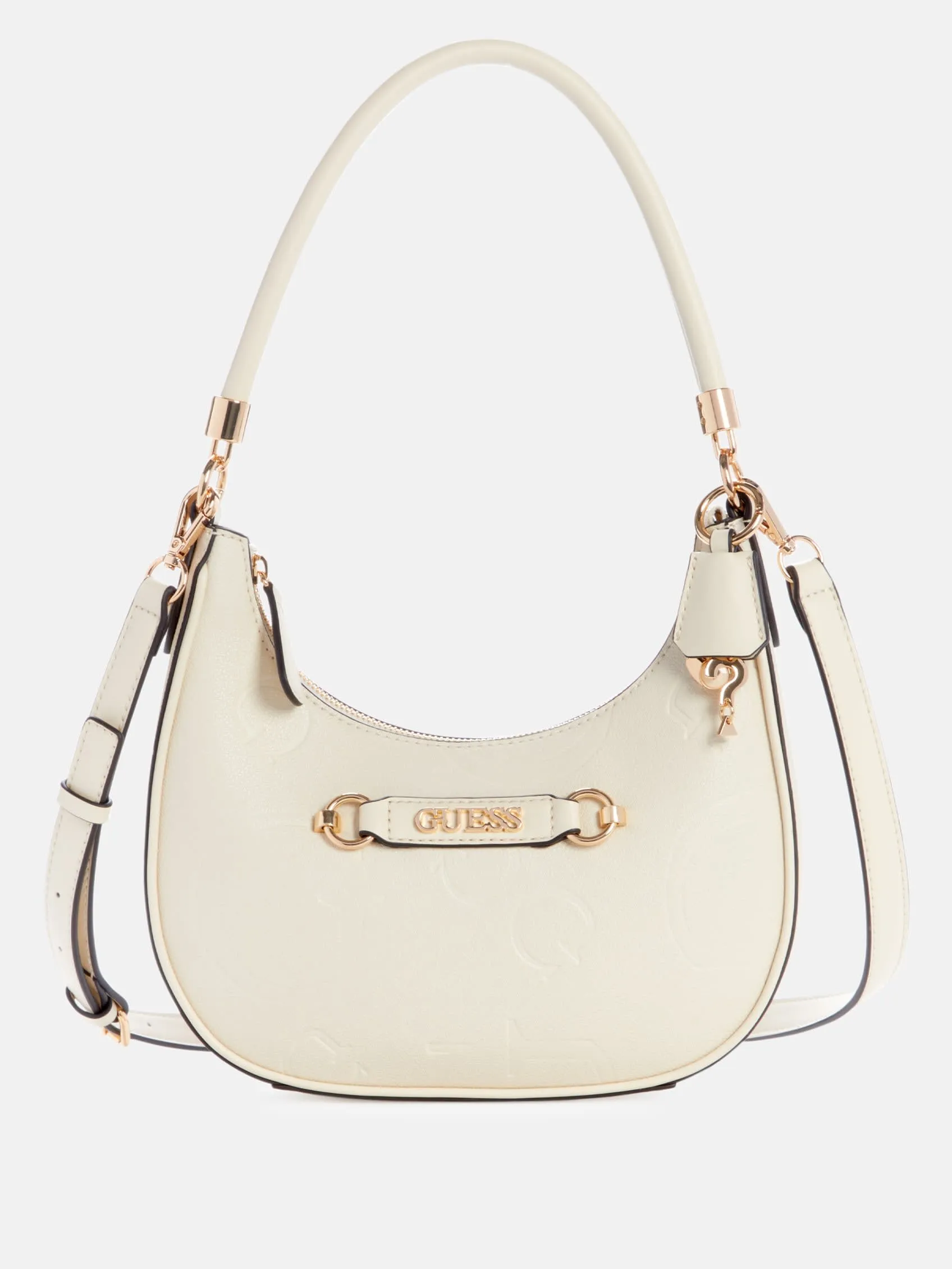 Mirandah Logo Zip-Top Shoulder Crossbody Bag