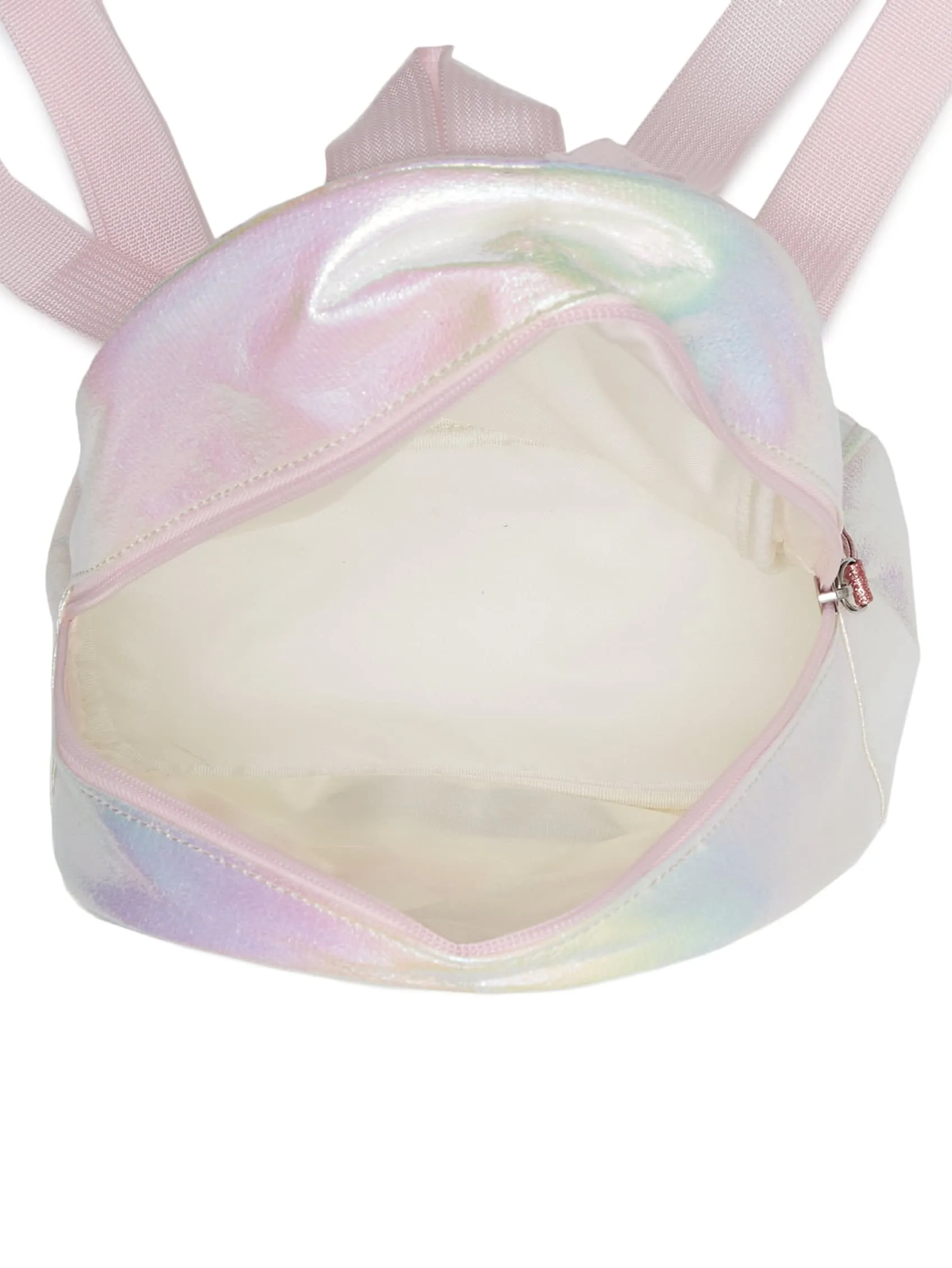 Quilted Iridescent Heart Logo Backpack