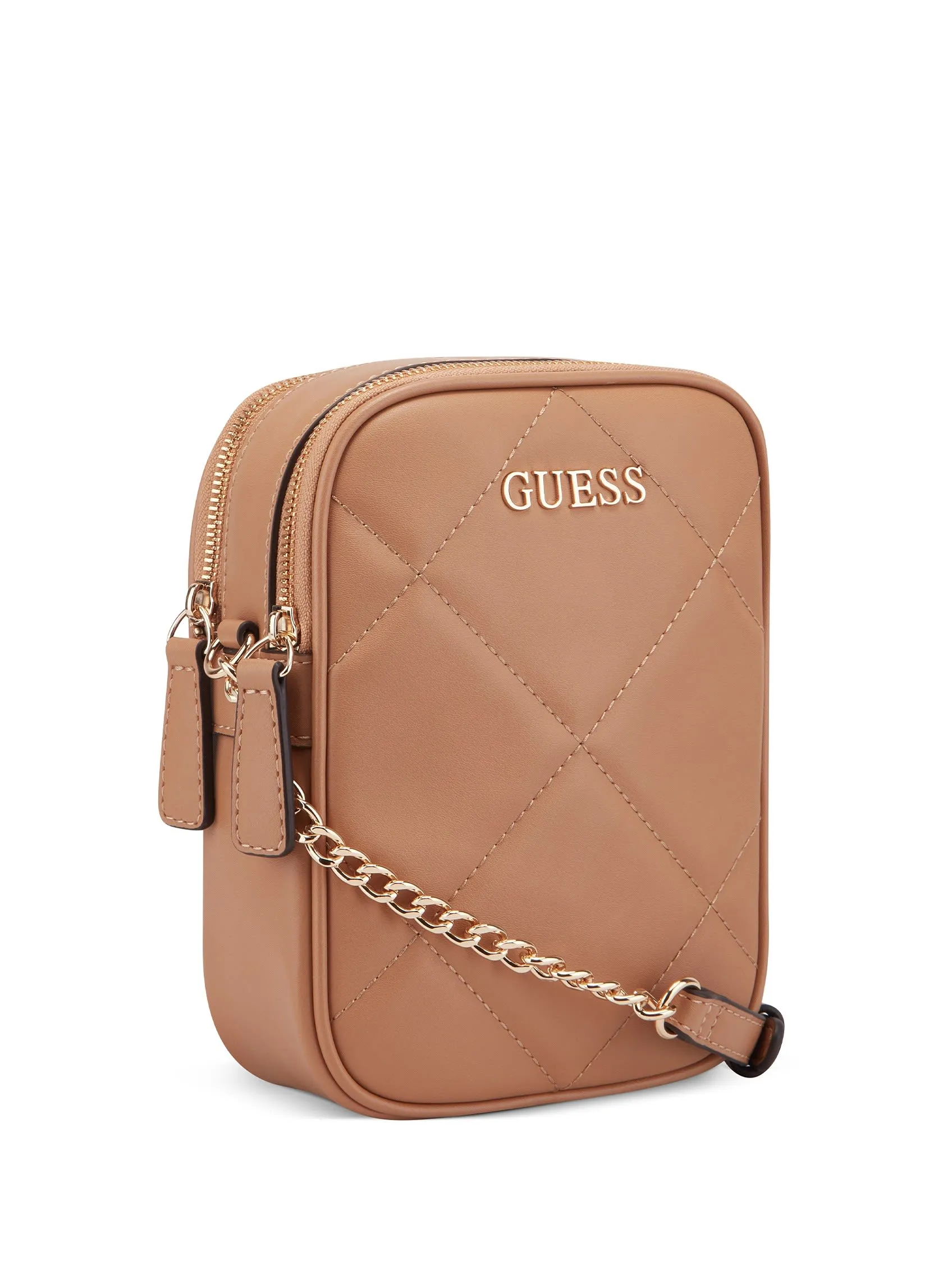 Quincey Quilted Mini Double-Zip Crossbody