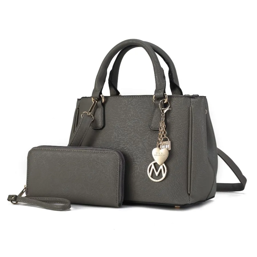 Ruth Vegan Leather Women’s Satchel Bag with Wallet – 2 pieces