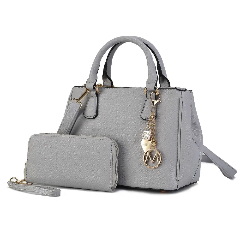 Ruth Vegan Leather Women’s Satchel Bag with Wallet – 2 pieces