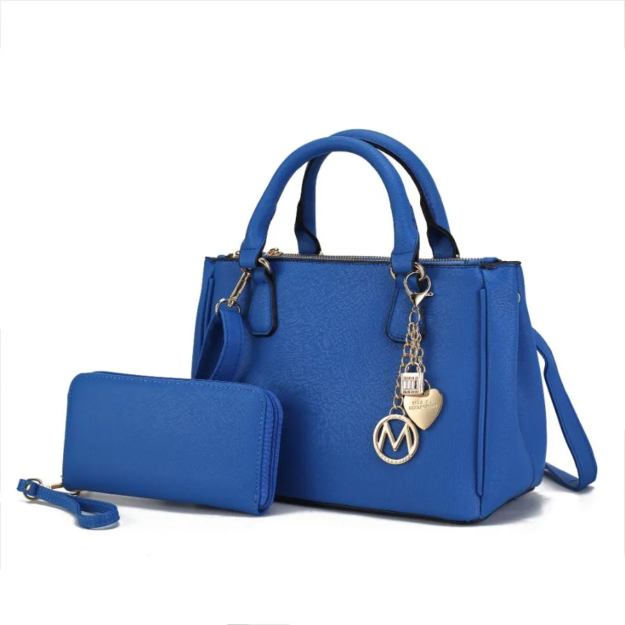 Ruth Vegan Leather Women’s Satchel Bag with Wallet – 2 pieces