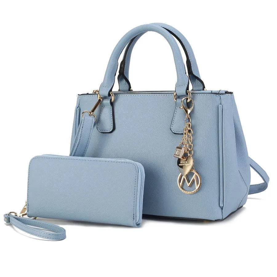 Ruth Vegan Leather Women’s Satchel Bag with Wallet – 2 pieces