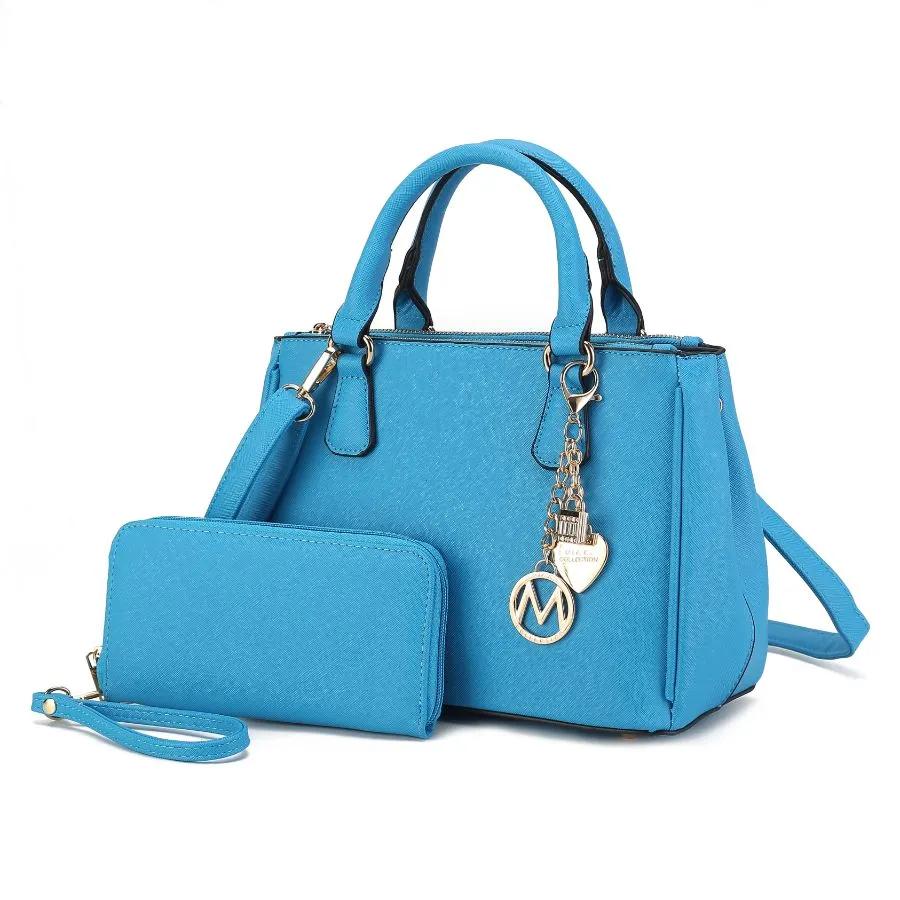 Ruth Vegan Leather Women’s Satchel Bag with Wallet – 2 pieces