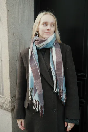 Scarf - Coffee / Blue