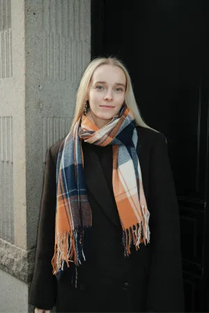 Scarf - Navy Brown