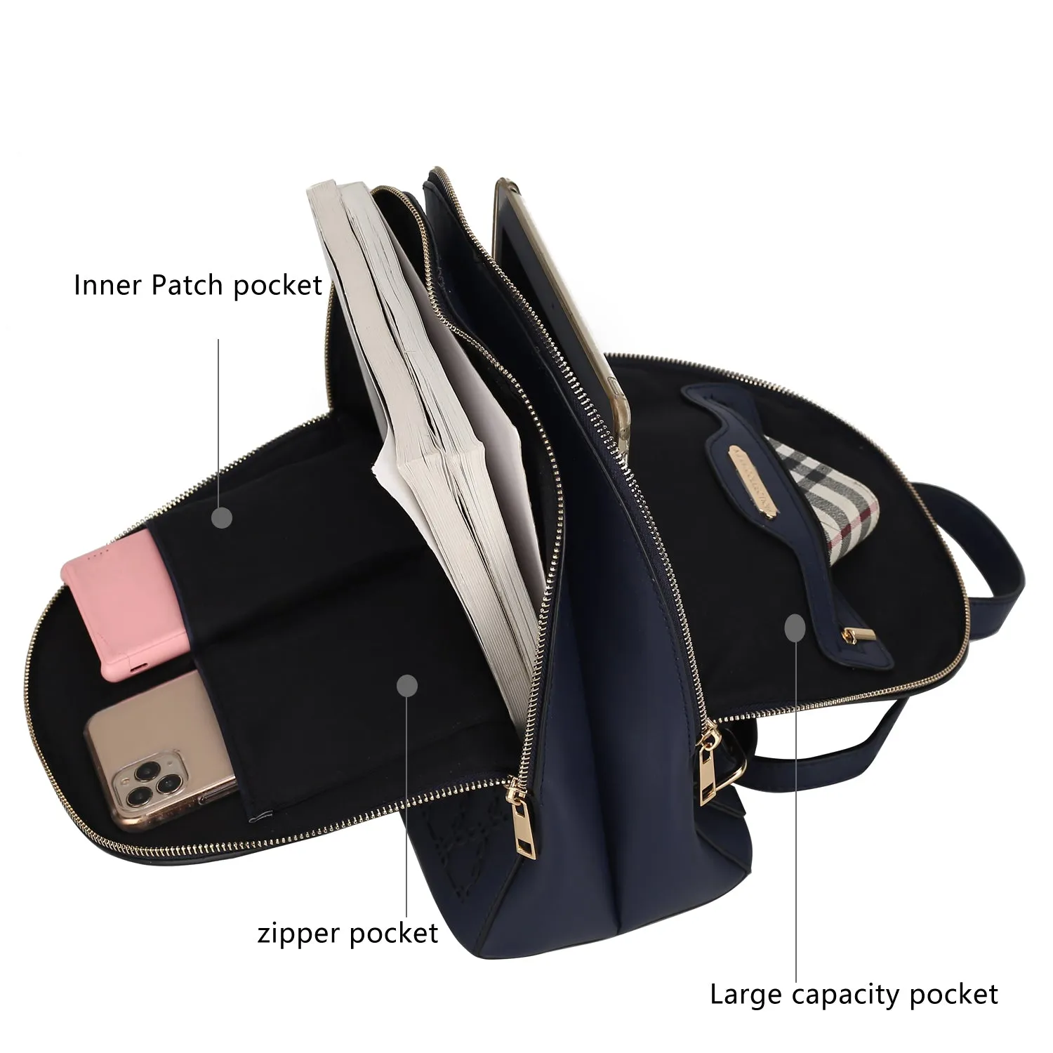 Sloane Vegan Leather Multi compartment Backpack