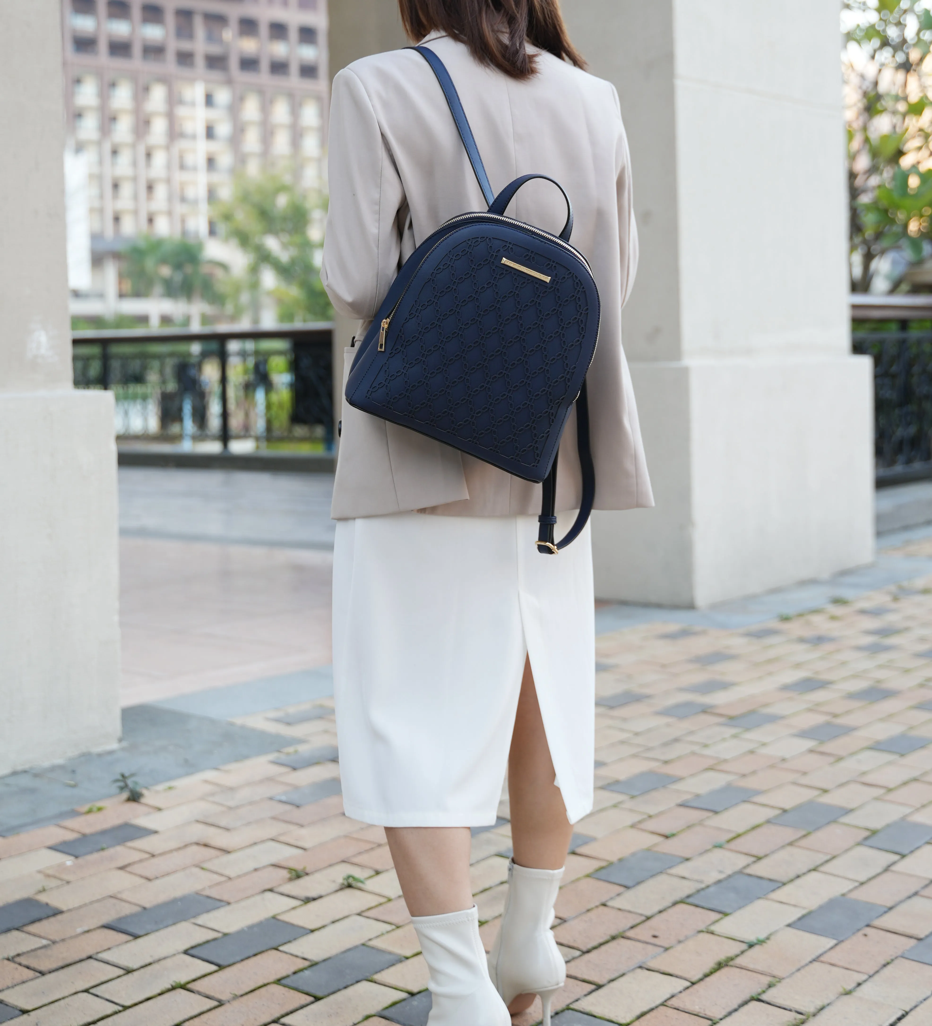 Sloane Vegan Leather Multi compartment Backpack