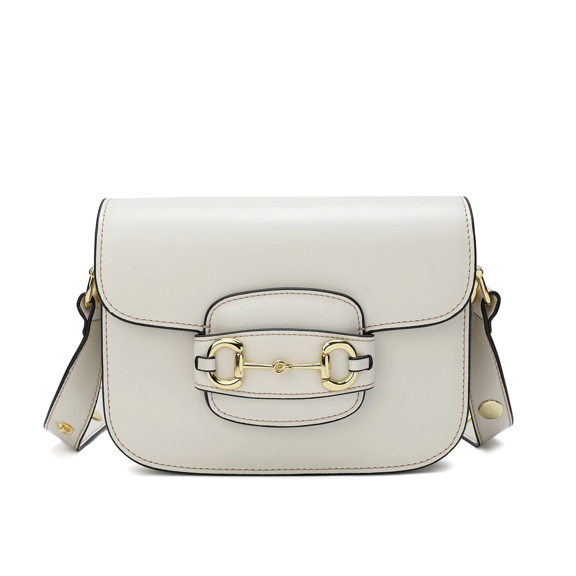 Tifanny & Fred Top-Grain Leather Foldover Messenger/Shoulder Bag
