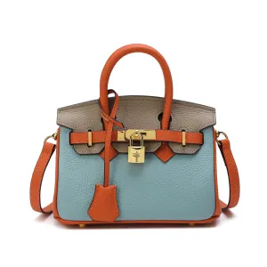 Tiffany & Fred Alligator Embossed Leather Mini Satchel/ Shoulder Bag