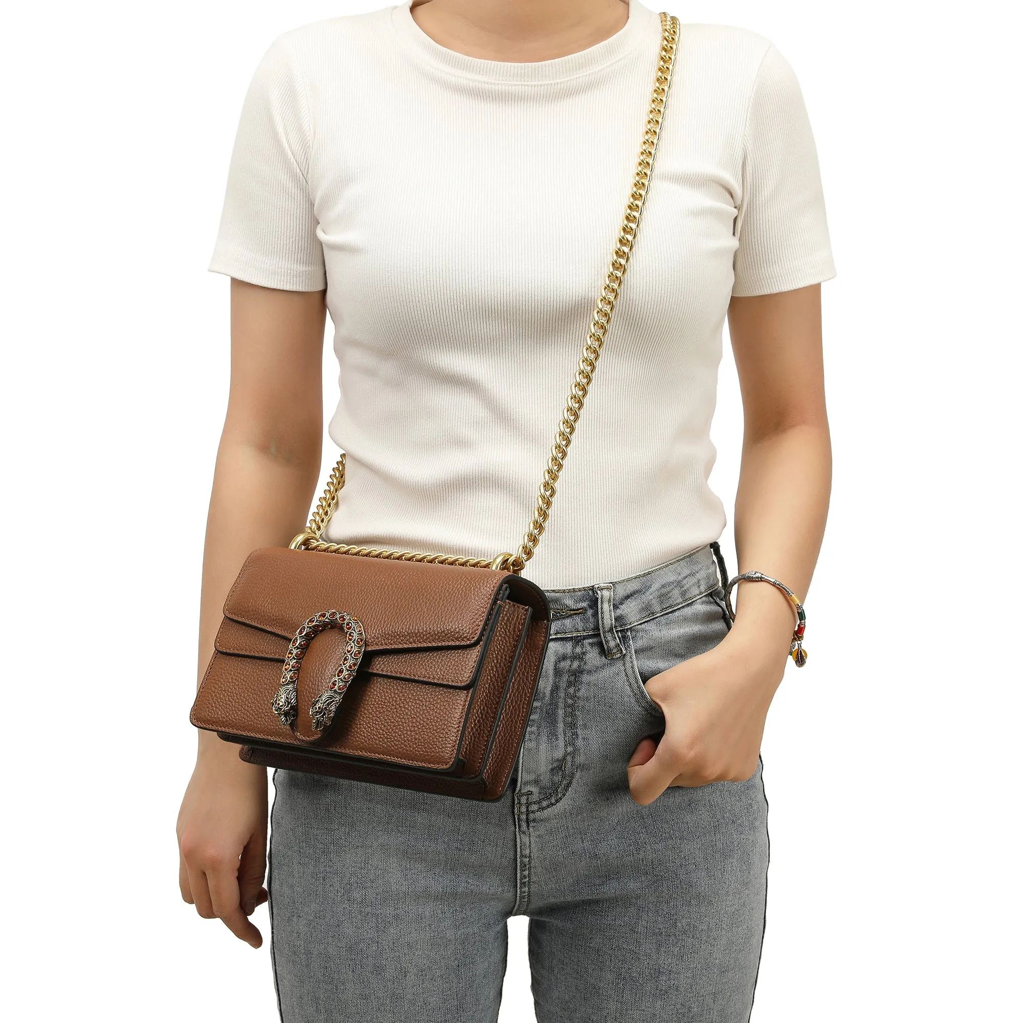Tiffany & Fred Crystal Dragon Crossbody/ Shoulder Bag