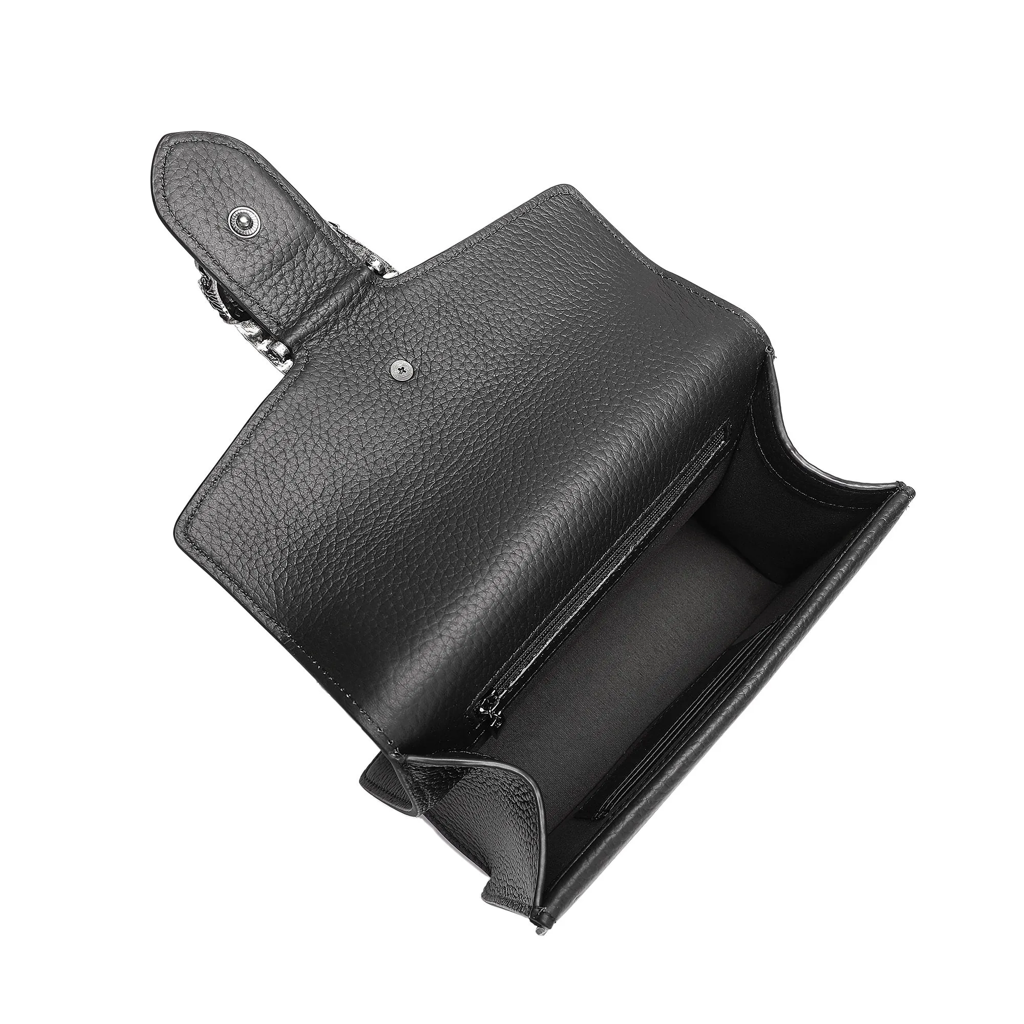 Tiffany & Fred Crystal Dragon Leather Crossbody Bag