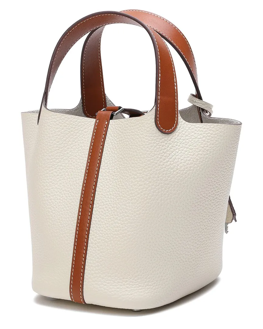 Tiffany & Fred Full-Grain Leather Top Handle Bag