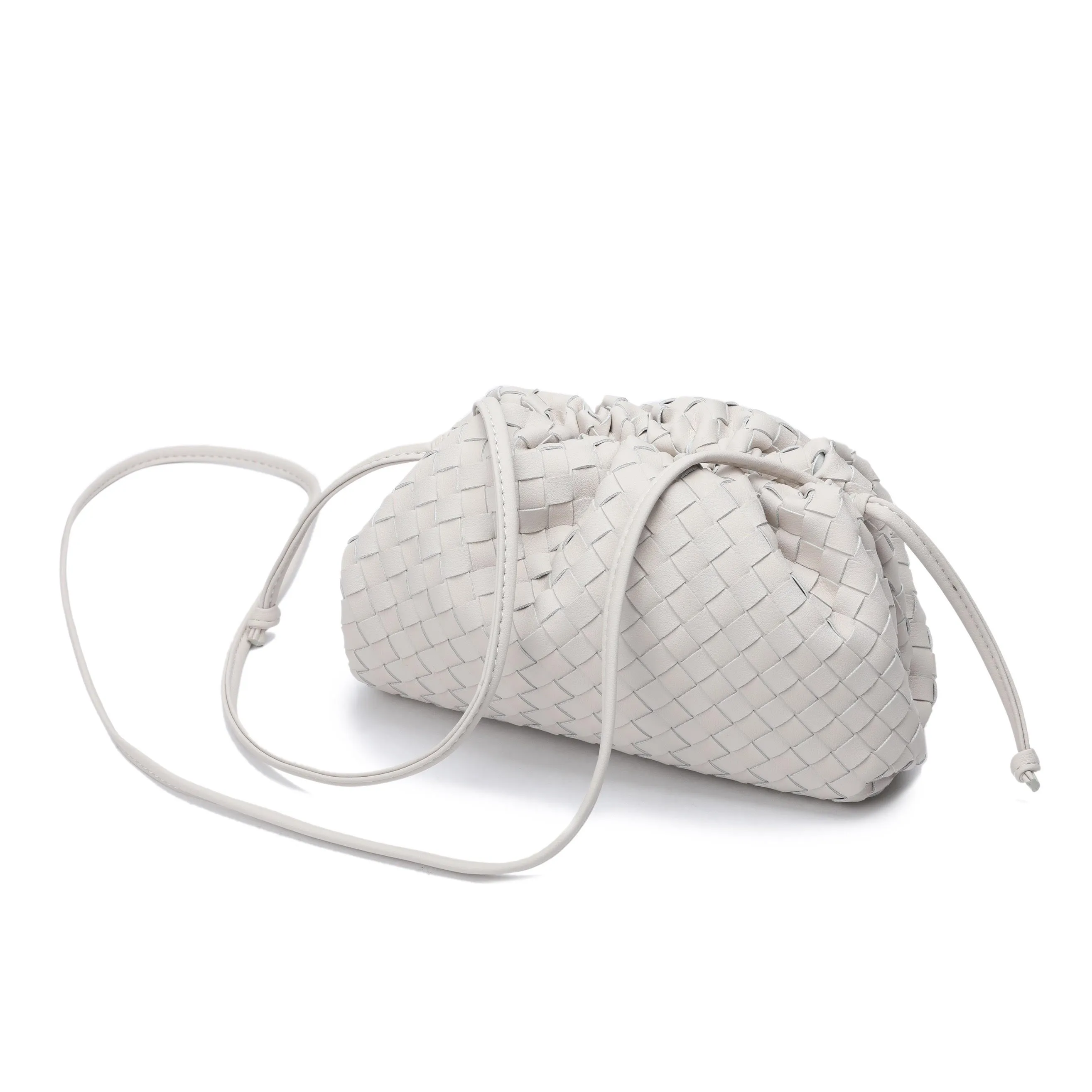 Tiffany & Fred Full Grain Woven Leather Pouch/ Shoulder/ Clutch Bag